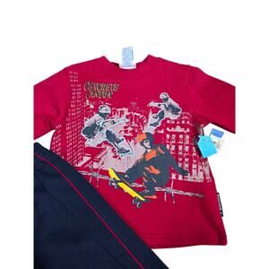 VTG Buster Brown Boys 2-Piece outfit 4T Sweatshirt Pant set Skater Concrete